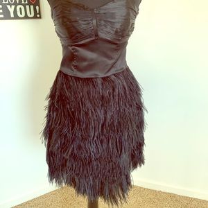 Express feather skirt dress